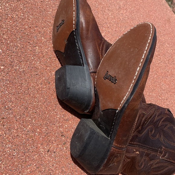 Women’s Brown Leather Western Boots - Picture 3 of 6